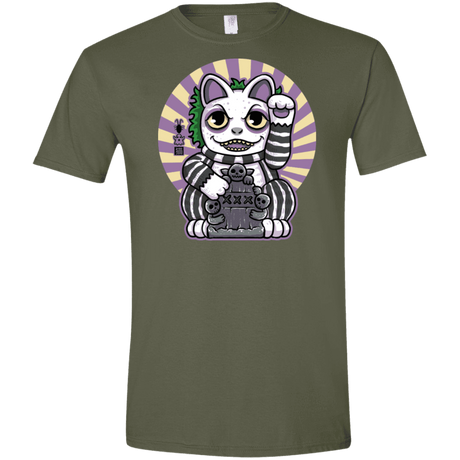 T-Shirts Military Green / S Ghost Neko Men's Semi-Fitted Softstyle