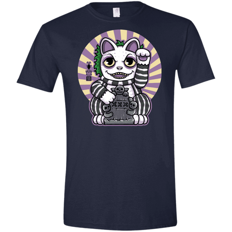 T-Shirts Navy / X-Small Ghost Neko Men's Semi-Fitted Softstyle