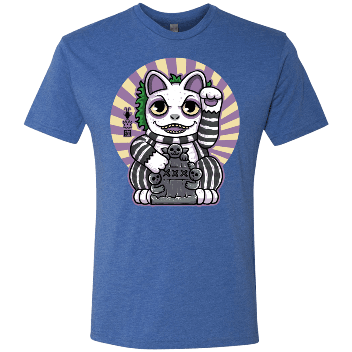 T-Shirts Vintage Royal / S Ghost Neko Men's Triblend T-Shirt