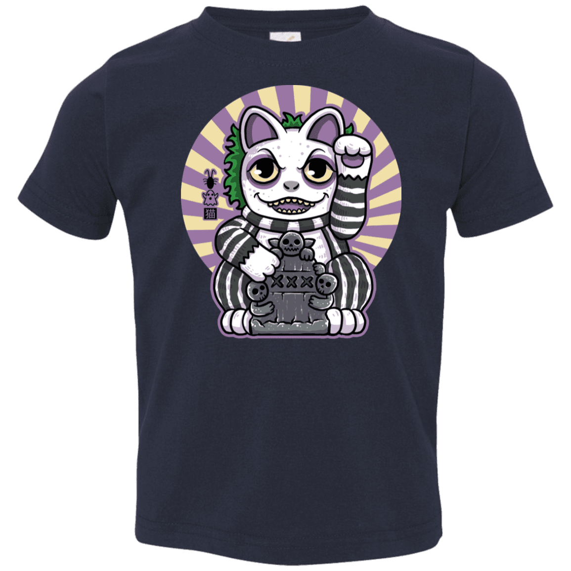 T-Shirts Navy / 2T Ghost Neko Toddler Premium T-Shirt