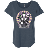 T-Shirts Indigo / X-Small Ghost Neko Triblend Dolman Sleeve