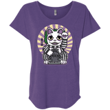 T-Shirts Purple Rush / X-Small Ghost Neko Triblend Dolman Sleeve