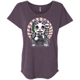T-Shirts Vintage Purple / X-Small Ghost Neko Triblend Dolman Sleeve