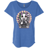 T-Shirts Vintage Royal / X-Small Ghost Neko Triblend Dolman Sleeve