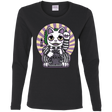 T-Shirts Black / S Ghost Neko Women's Long Sleeve T-Shirt