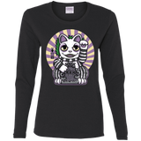 T-Shirts Black / S Ghost Neko Women's Long Sleeve T-Shirt