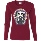 T-Shirts Cardinal / S Ghost Neko Women's Long Sleeve T-Shirt