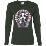 T-Shirts Forest / S Ghost Neko Women's Long Sleeve T-Shirt