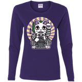 T-Shirts Purple / S Ghost Neko Women's Long Sleeve T-Shirt