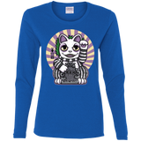 T-Shirts Royal / S Ghost Neko Women's Long Sleeve T-Shirt