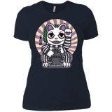 T-Shirts Midnight Navy / X-Small Ghost Neko Women's Premium T-Shirt