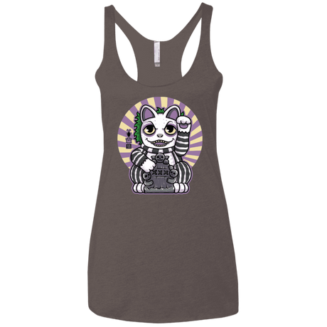 T-Shirts Macchiato / X-Small Ghost Neko Women's Triblend Racerback Tank