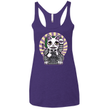 T-Shirts Purple Rush / X-Small Ghost Neko Women's Triblend Racerback Tank