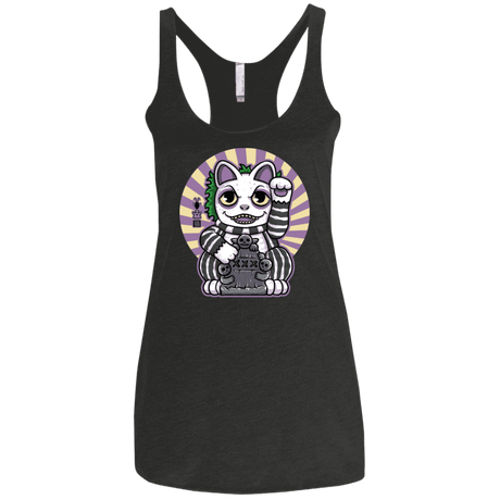 T-Shirts Vintage Black / X-Small Ghost Neko Women's Triblend Racerback Tank