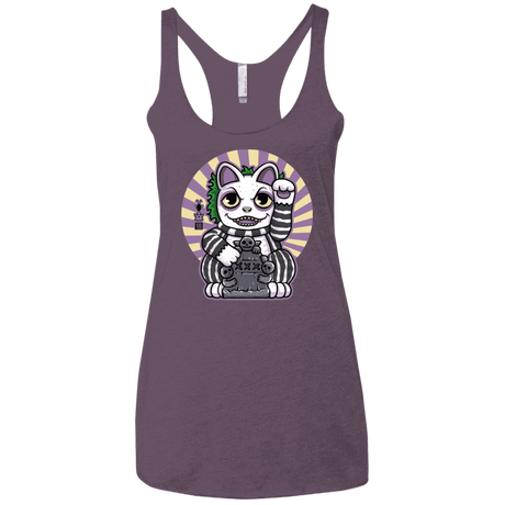 T-Shirts Vintage Purple / X-Small Ghost Neko Women's Triblend Racerback Tank