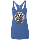 T-Shirts Vintage Royal / X-Small Ghost Neko Women's Triblend Racerback Tank
