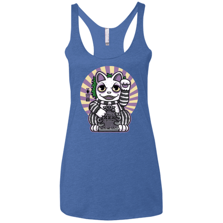T-Shirts Vintage Royal / X-Small Ghost Neko Women's Triblend Racerback Tank