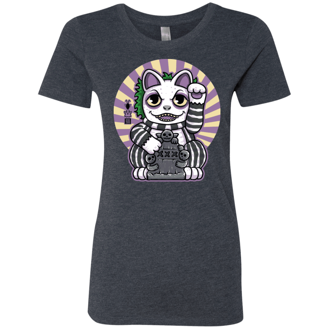 T-Shirts Vintage Navy / S Ghost Neko Women's Triblend T-Shirt