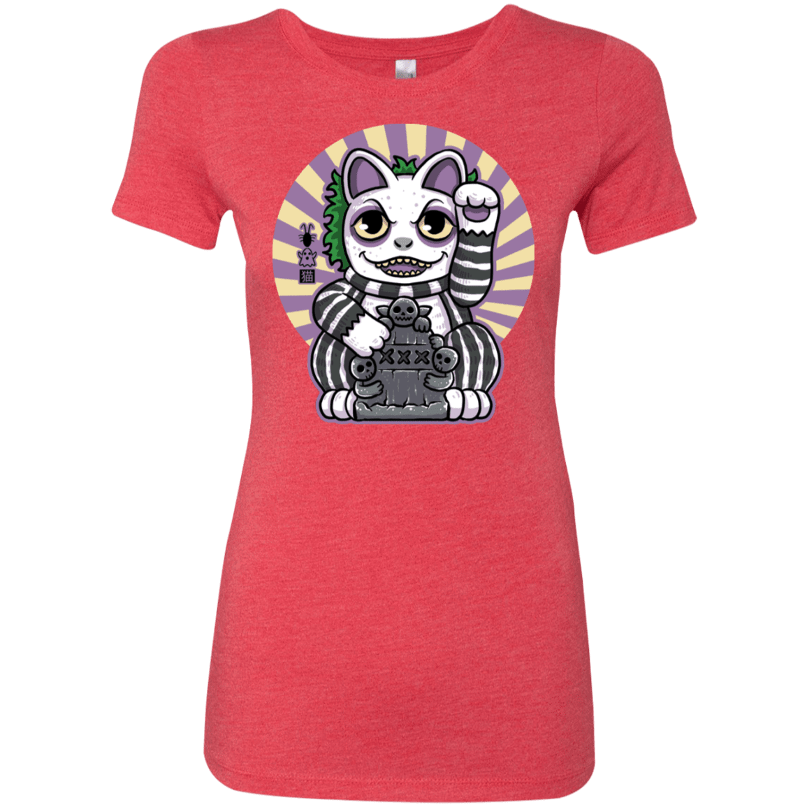 T-Shirts Vintage Red / S Ghost Neko Women's Triblend T-Shirt