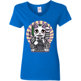 T-Shirts Royal / S Ghost Neko Women's V-Neck T-Shirt