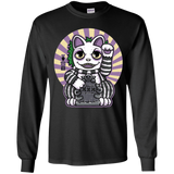 T-Shirts Black / YS Ghost Neko Youth Long Sleeve T-Shirt
