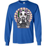 T-Shirts Royal / YS Ghost Neko Youth Long Sleeve T-Shirt
