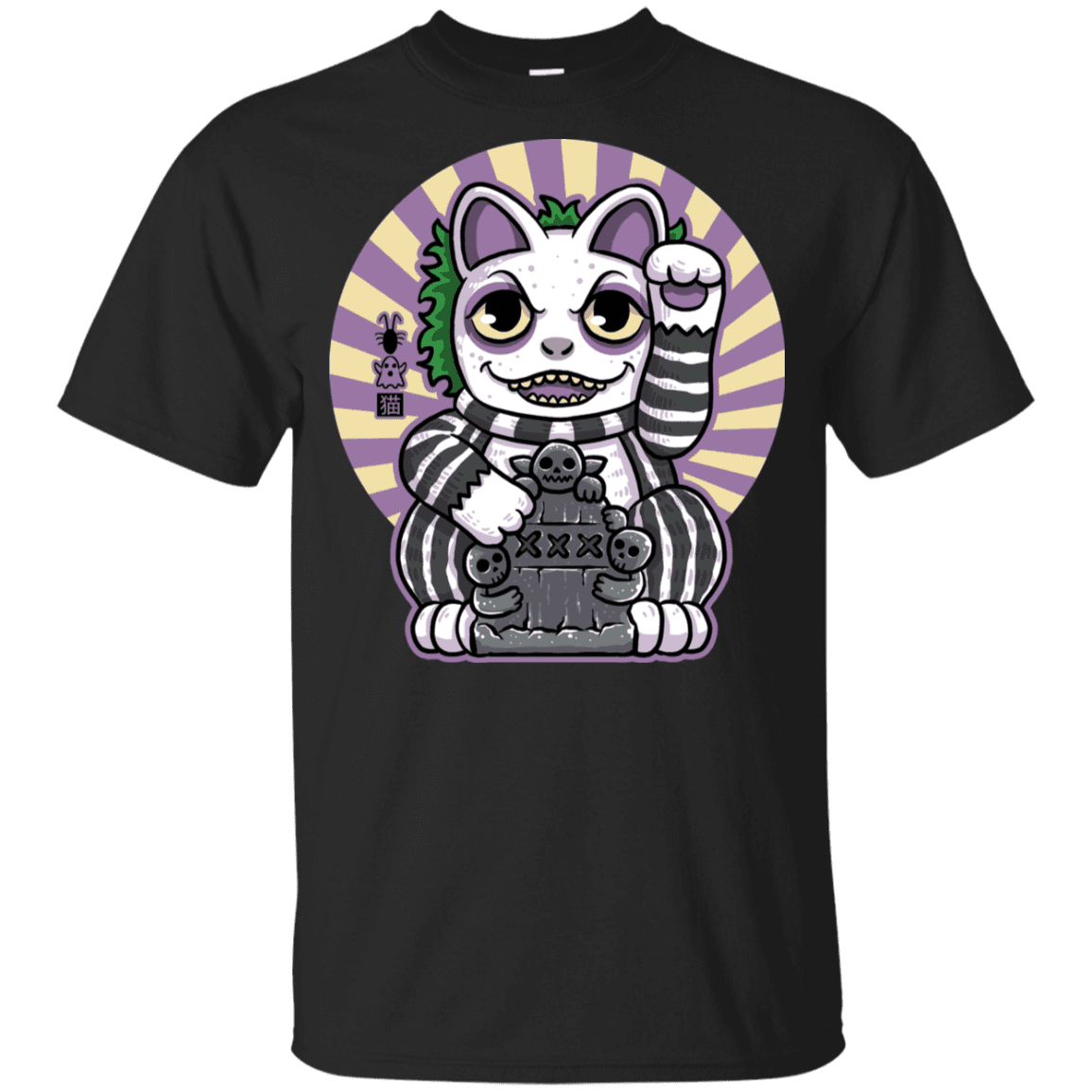 T-Shirts Black / YXS Ghost Neko Youth T-Shirt