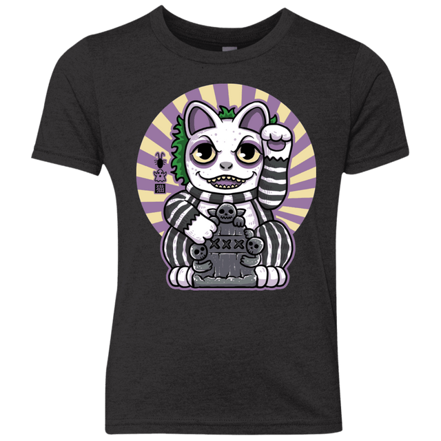 T-Shirts Vintage Black / YXS Ghost Neko Youth Triblend T-Shirt