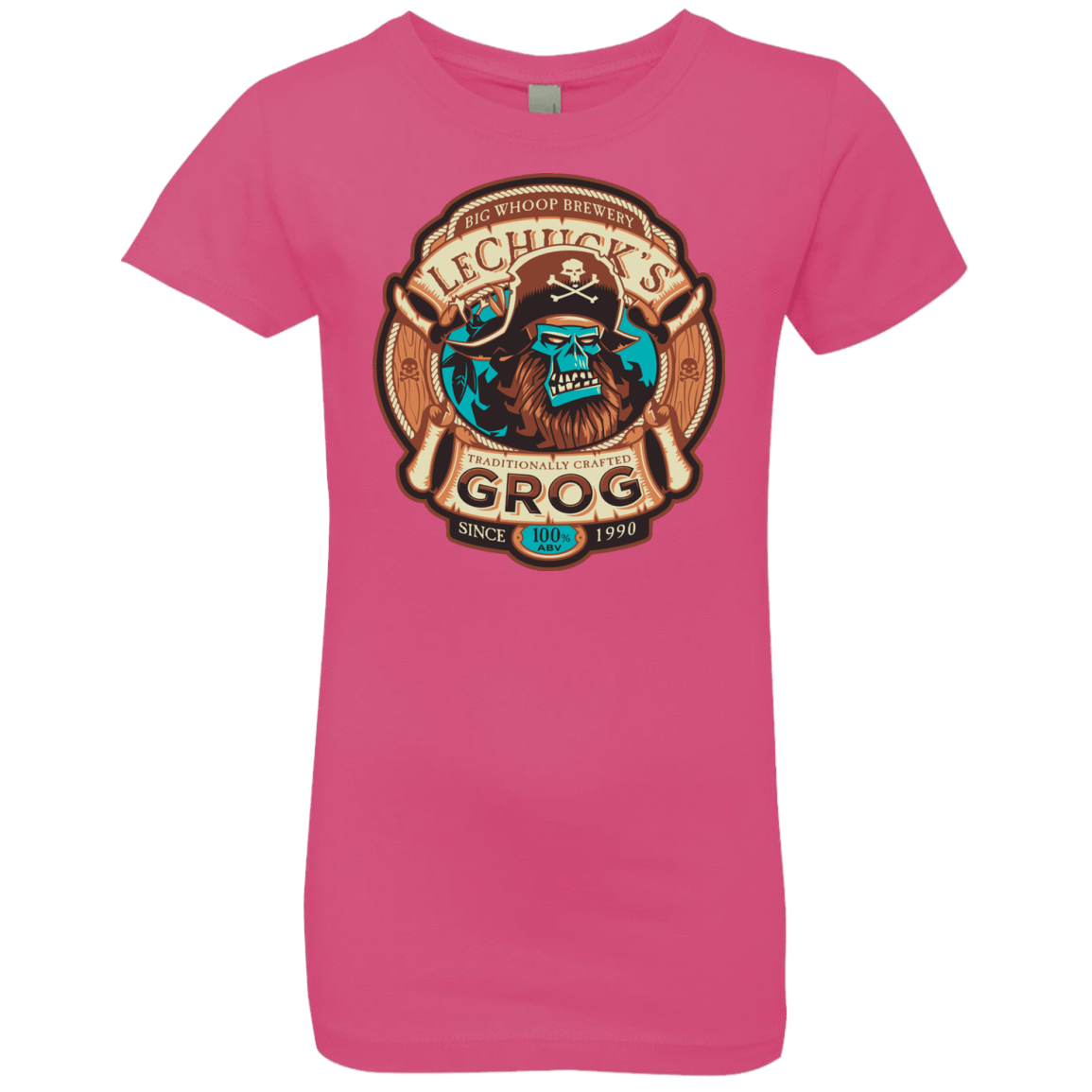 T-Shirts Hot Pink / YXS Ghost Pirate Grog Nmns Girls Premium T-Shirt