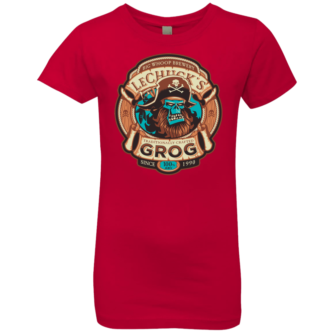 T-Shirts Red / YXS Ghost Pirate Grog Nmns Girls Premium T-Shirt