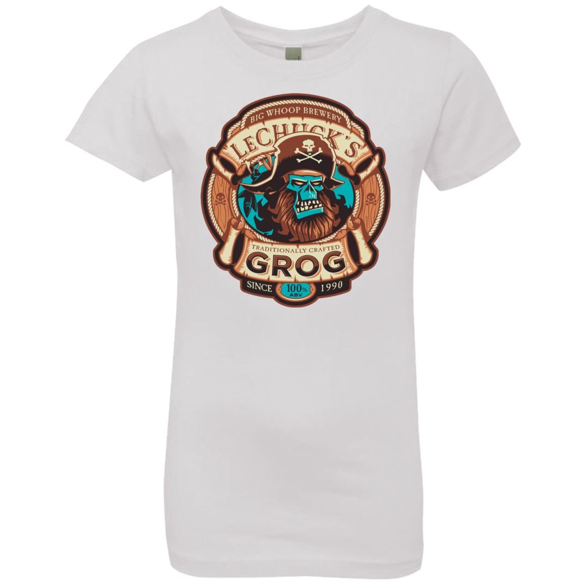 T-Shirts White / YXS Ghost Pirate Grog Nmns Girls Premium T-Shirt