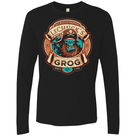 T-Shirts Black / Small Ghost Pirate Grog Nmns Men's Premium Long Sleeve