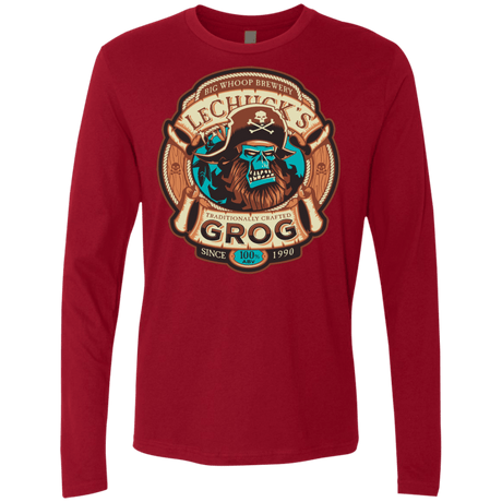 T-Shirts Cardinal / Small Ghost Pirate Grog Nmns Men's Premium Long Sleeve