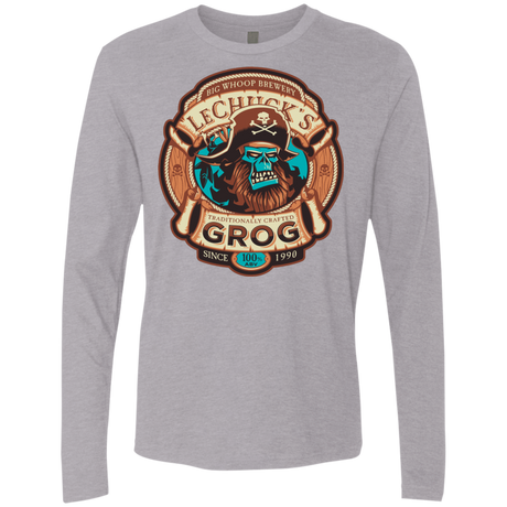 T-Shirts Heather Grey / Small Ghost Pirate Grog Nmns Men's Premium Long Sleeve