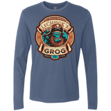 T-Shirts Indigo / Small Ghost Pirate Grog Nmns Men's Premium Long Sleeve