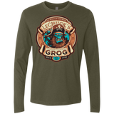 T-Shirts Military Green / Small Ghost Pirate Grog Nmns Men's Premium Long Sleeve