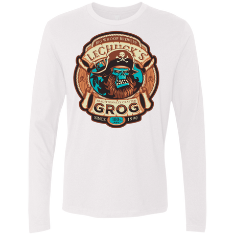 T-Shirts White / Small Ghost Pirate Grog Nmns Men's Premium Long Sleeve