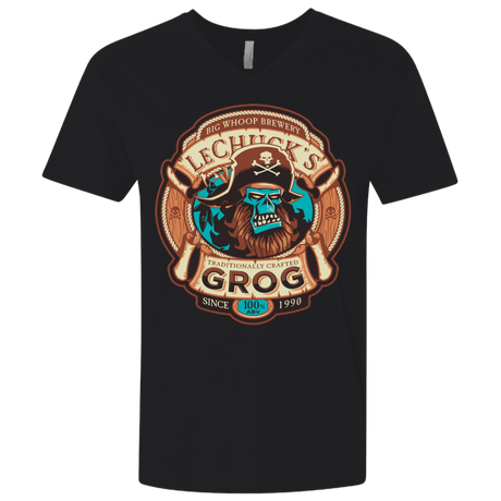 T-Shirts Black / X-Small Ghost Pirate Grog Nmns Men's Premium V-Neck
