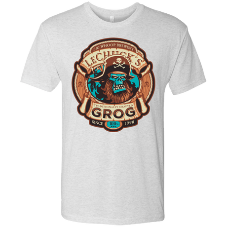 T-Shirts Heather White / Small Ghost Pirate Grog Nmns Men's Triblend T-Shirt