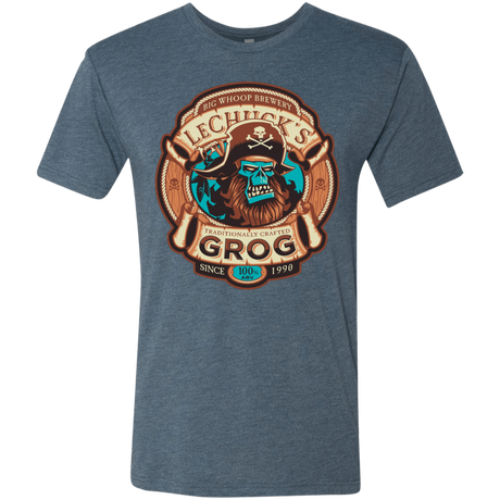 T-Shirts Indigo / Small Ghost Pirate Grog Nmns Men's Triblend T-Shirt