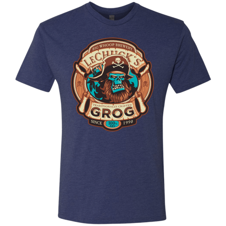 T-Shirts Vintage Navy / Small Ghost Pirate Grog Nmns Men's Triblend T-Shirt