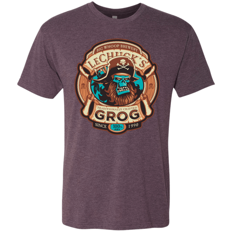 T-Shirts Vintage Purple / Small Ghost Pirate Grog Nmns Men's Triblend T-Shirt