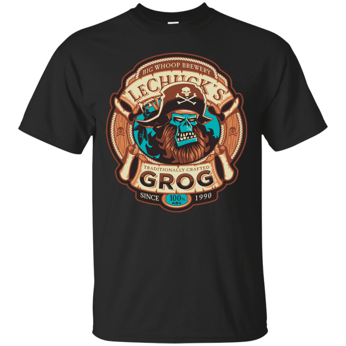 T-Shirts Black / Small Ghost Pirate Grog Nmns T-Shirt