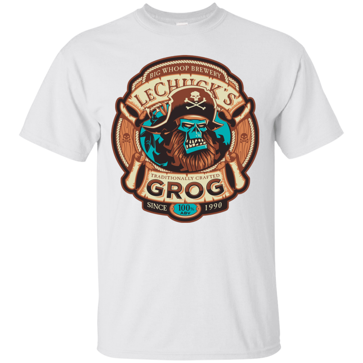 T-Shirts White / Small Ghost Pirate Grog Nmns T-Shirt