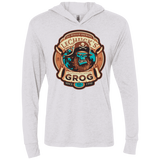 T-Shirts Heather White / X-Small Ghost Pirate Grog Nmns Triblend Long Sleeve Hoodie Tee