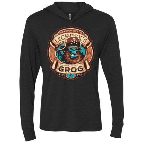 T-Shirts Vintage Black / X-Small Ghost Pirate Grog Nmns Triblend Long Sleeve Hoodie Tee