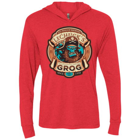 T-Shirts Vintage Red / X-Small Ghost Pirate Grog Nmns Triblend Long Sleeve Hoodie Tee