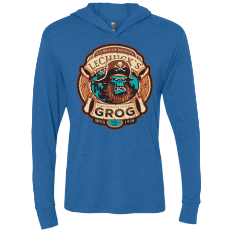 T-Shirts Vintage Royal / X-Small Ghost Pirate Grog Nmns Triblend Long Sleeve Hoodie Tee