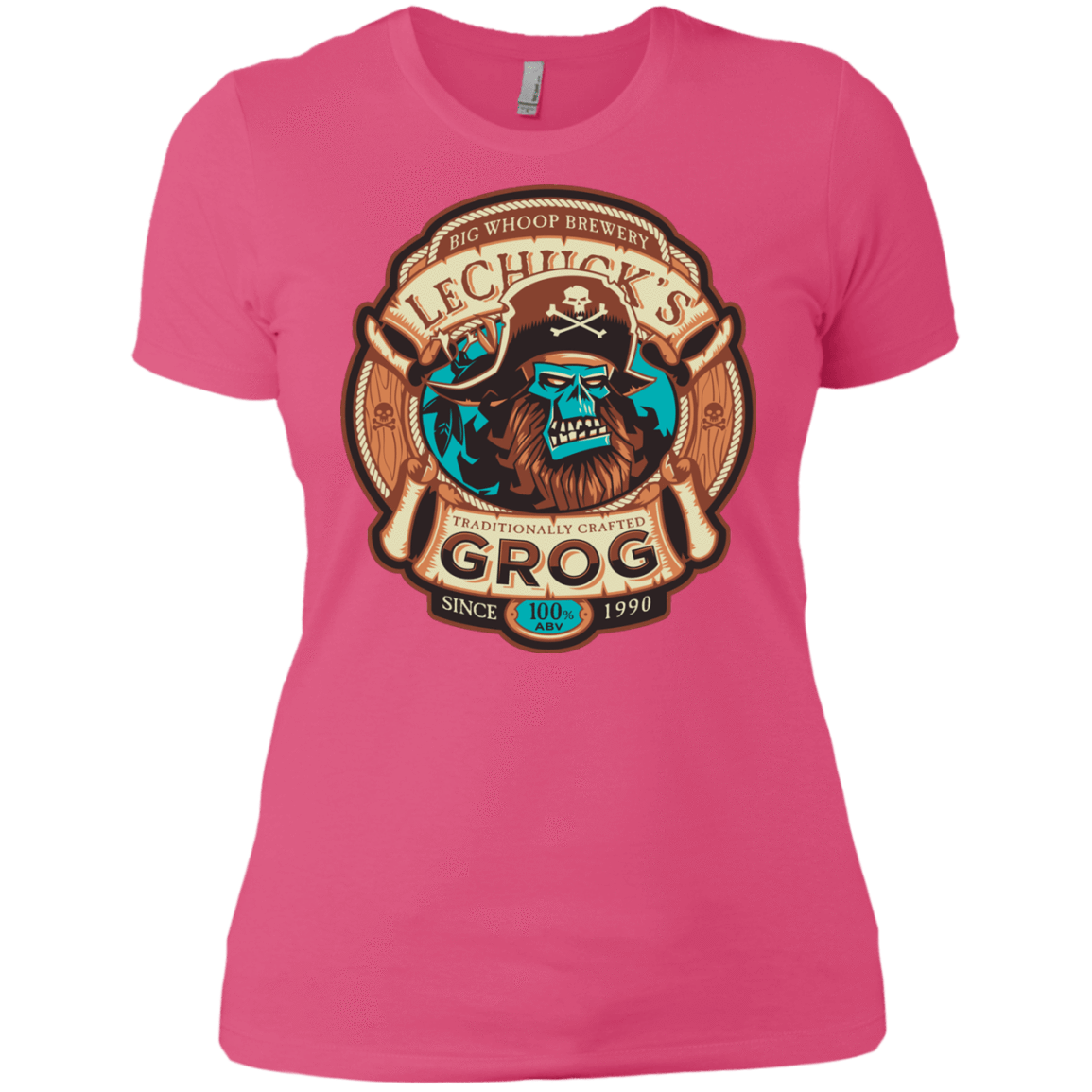 T-Shirts Hot Pink / X-Small Ghost Pirate Grog Nmns Women's Premium T-Shirt