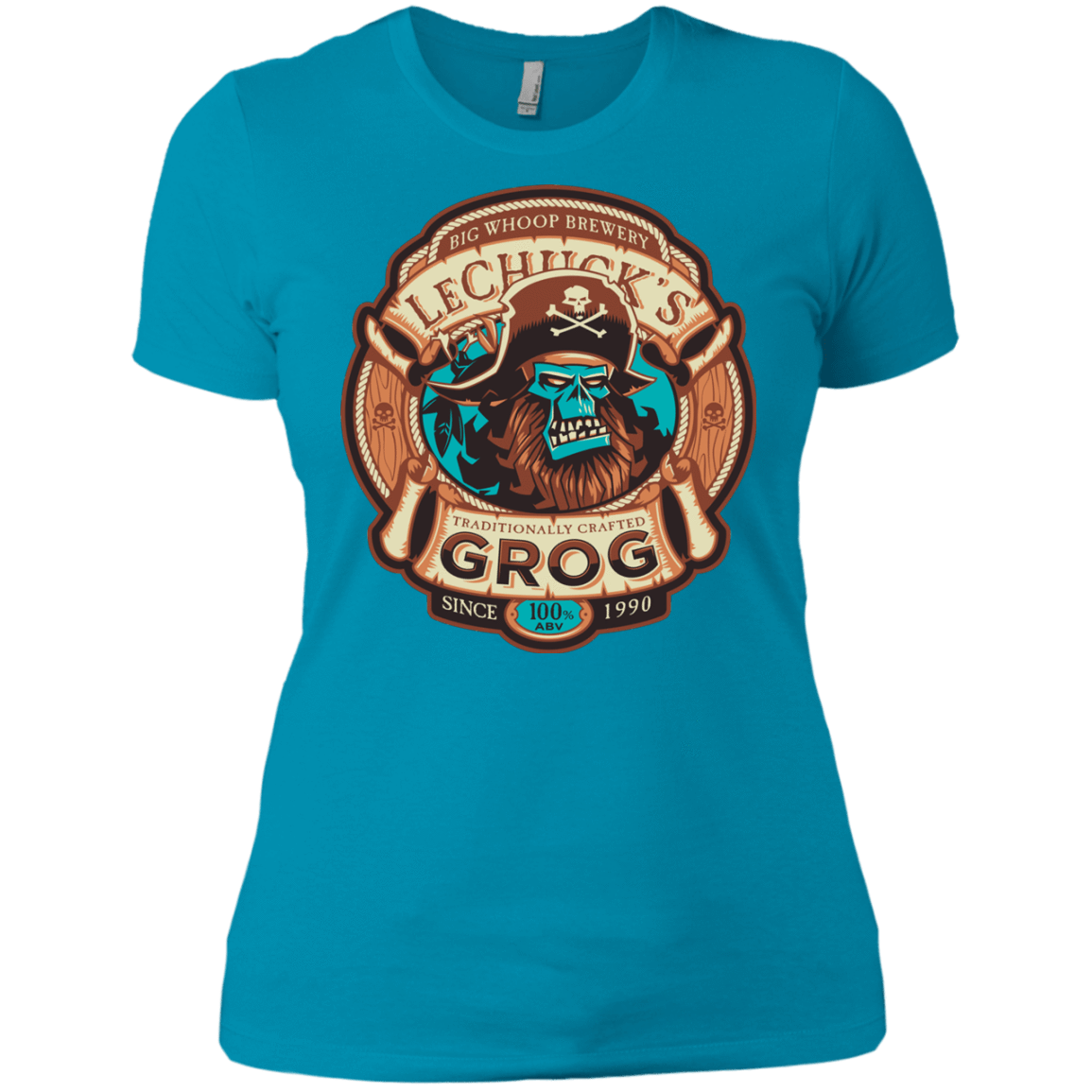 T-Shirts Turquoise / X-Small Ghost Pirate Grog Nmns Women's Premium T-Shirt